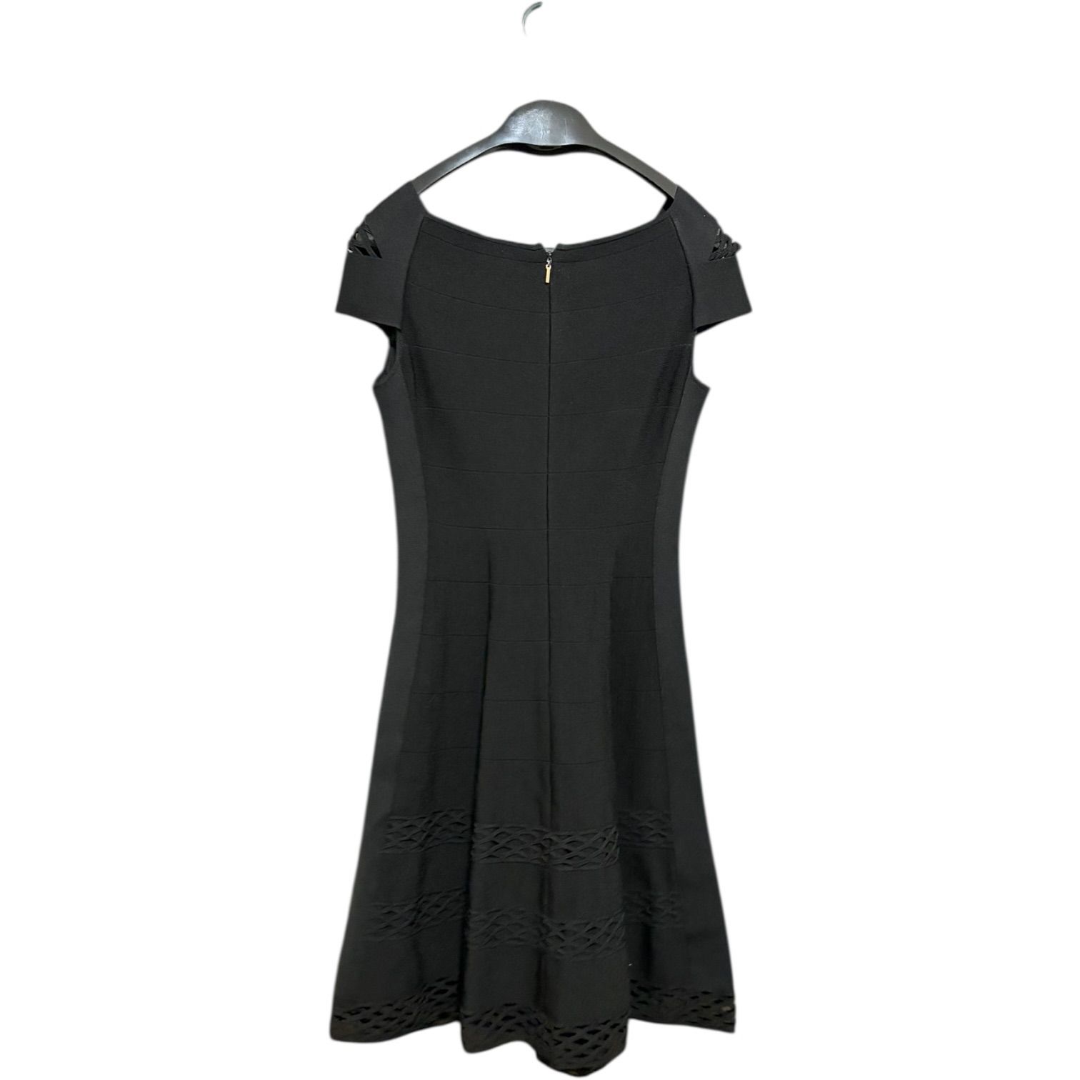 Z1609【美品】EPOCA エポカ ワンピース ドレス ブラック 黒 半袖