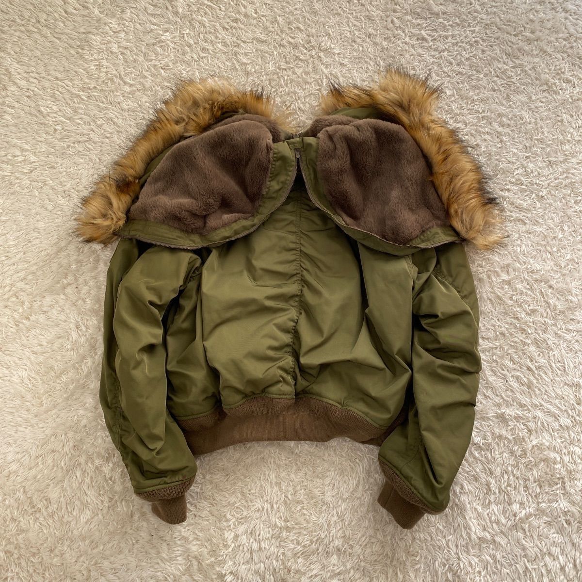 moussy military N2B flight bomber jacket 短丈 ファー y2k - メルカリ
