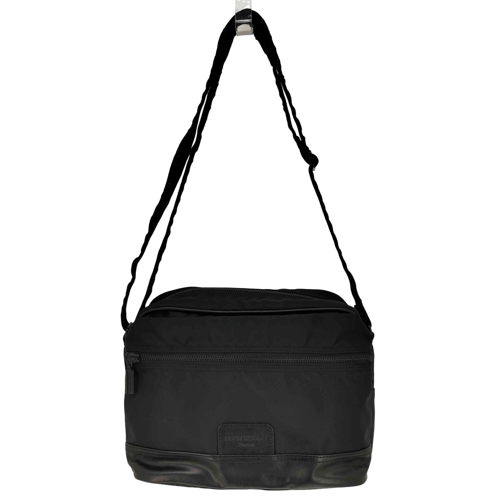 Y'SACCS POUR HOMME メッセンジャーバッグ レザー ブラック イザック Y