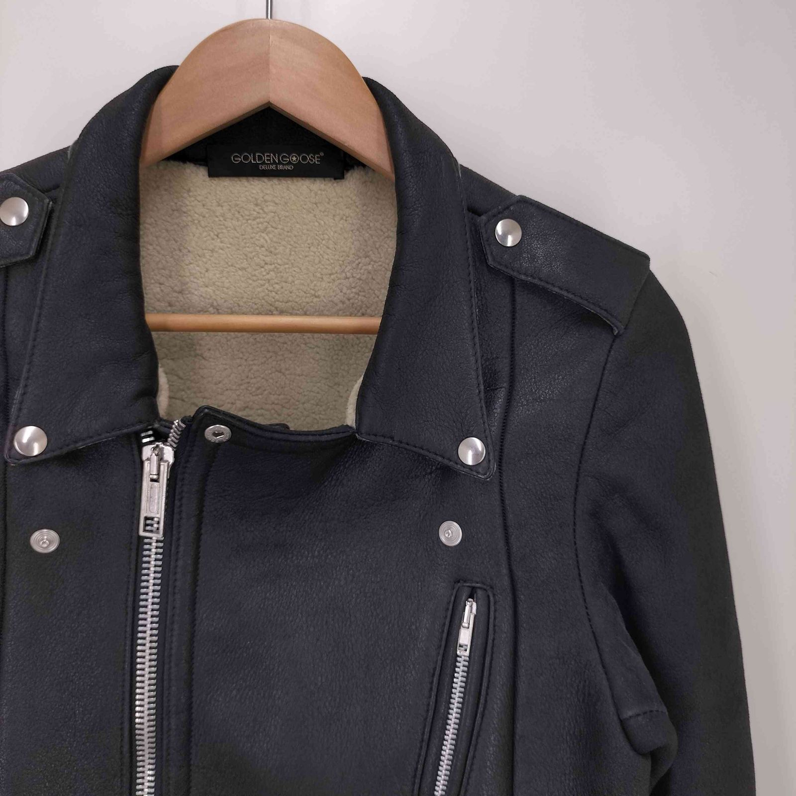 ゴールデングース GOLDEN GOOSE ムートン ボア ラムレザー ダブル 