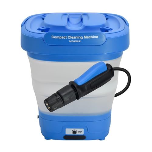 コンパクト洗浄機 コードレス 折り畳み 充電式 12 L大容量バケツ付き 水道より高圧で洗浄 非高圧洗浄機 簡易シャワー 家庭用 洗車 園芸 窓掃除 網戸 ベランダ 墓石掃除 防災 キャンプに 本体