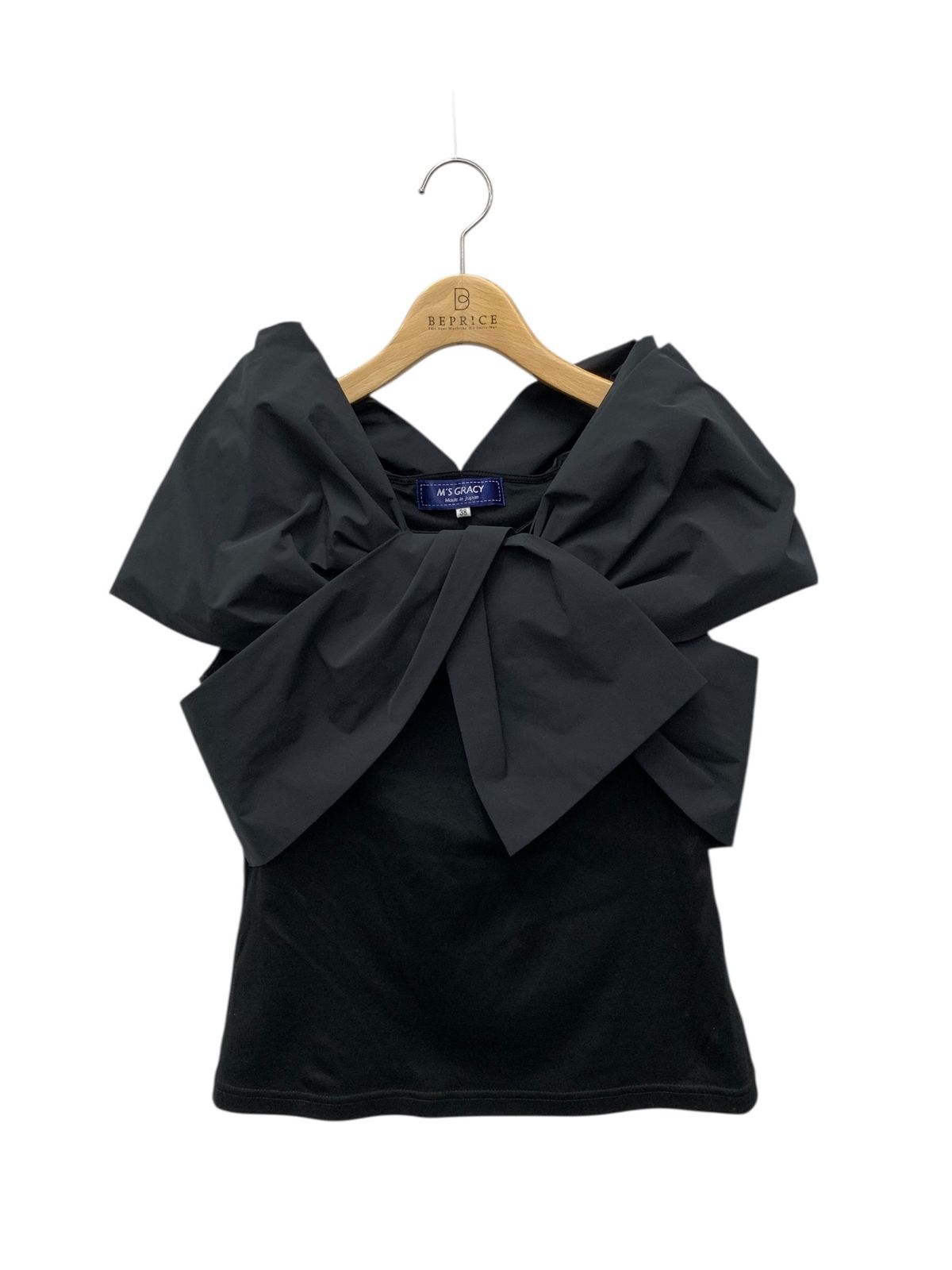 エムズグレイシー 515341 トップス 38 ブラック リボン ITS6TF3KEP9C