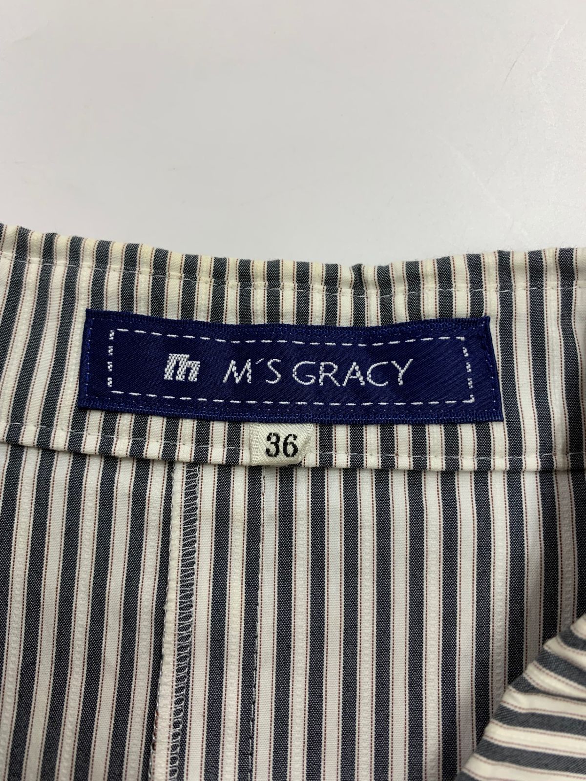 エムズグレイシー 421397 ワンピース 36 グレー 切替 デニム