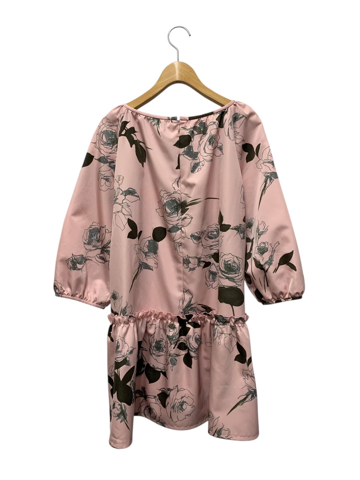 エムズグレイシー 410506 トップス 40 ピンク ローズプリント フリル ITEMS8C37TID