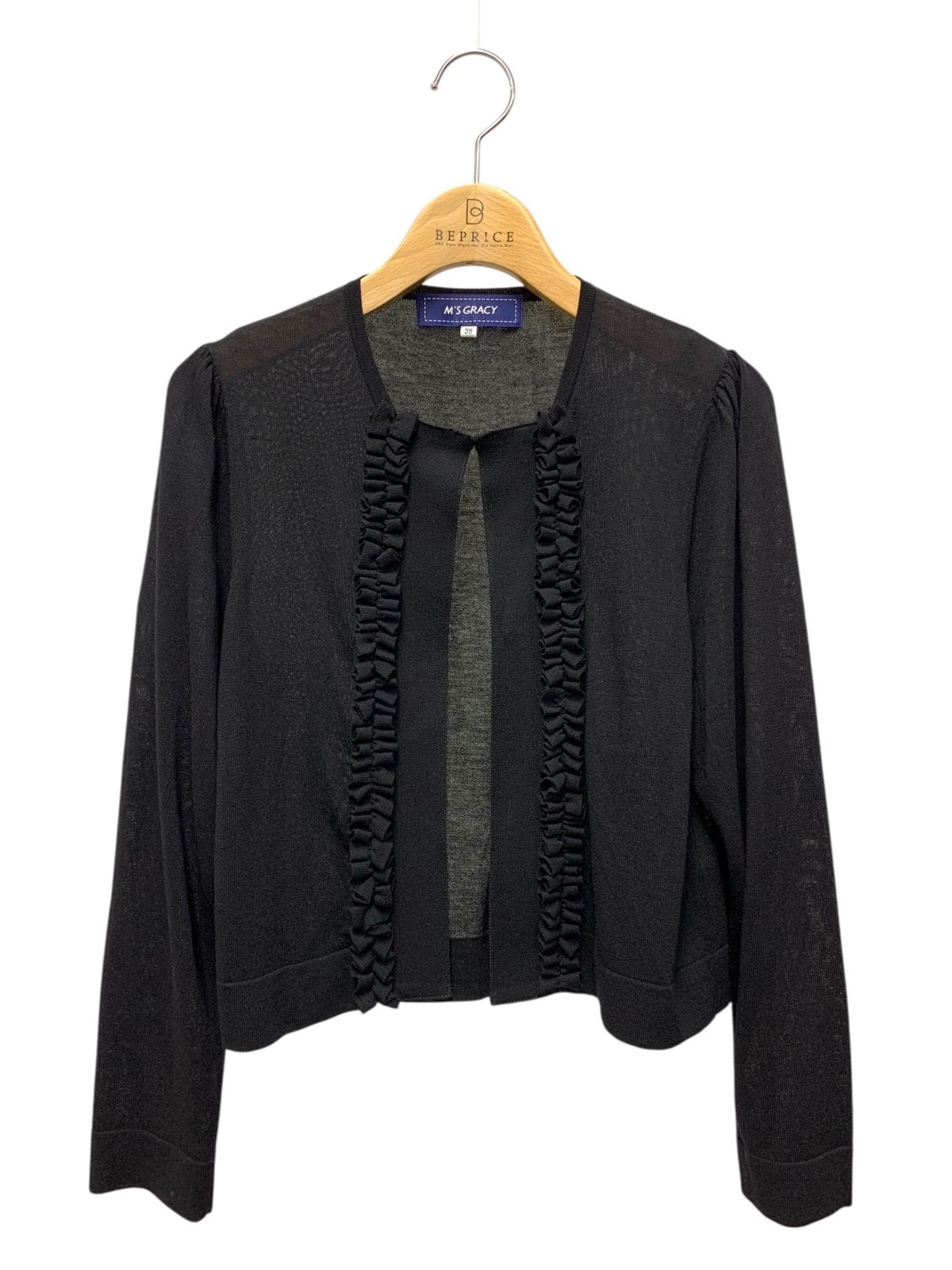 エムズグレイシー チュールフリル付きカーディガン 518117  