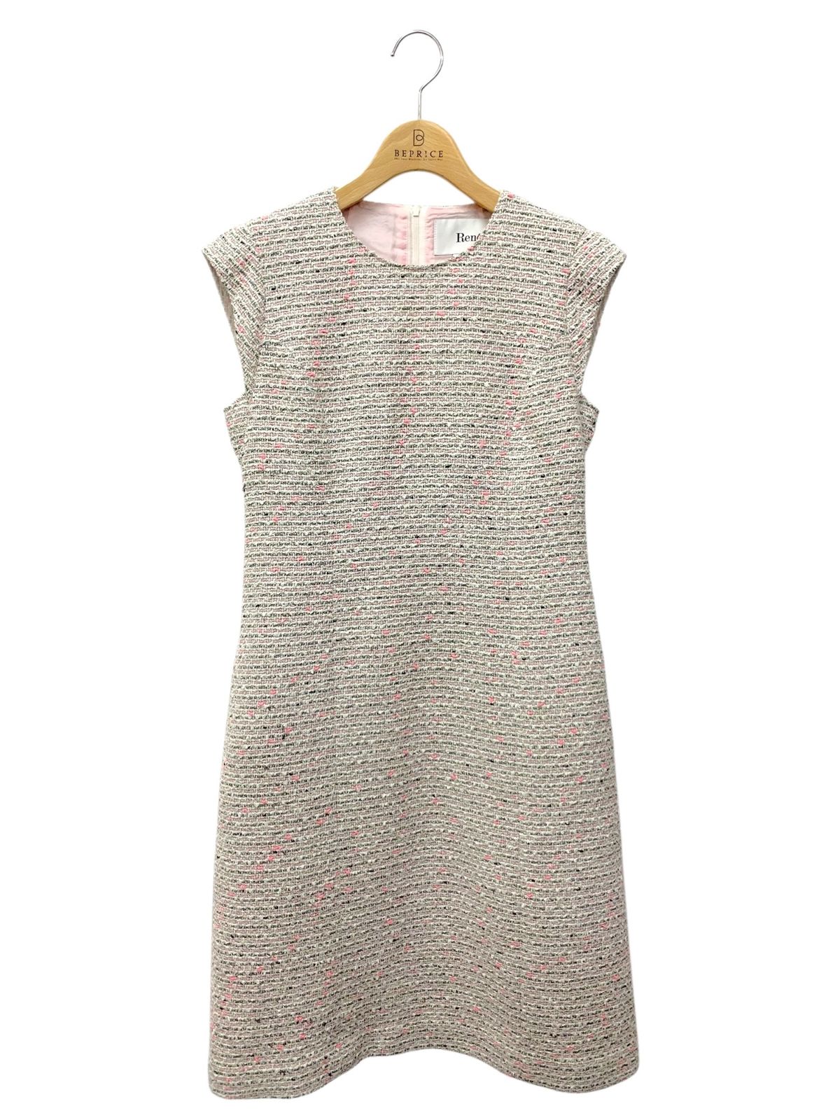 ルネ TISSUE 6416257 ワンピース ドレス 36 グレー ツイード ITSTZNXEJMNO