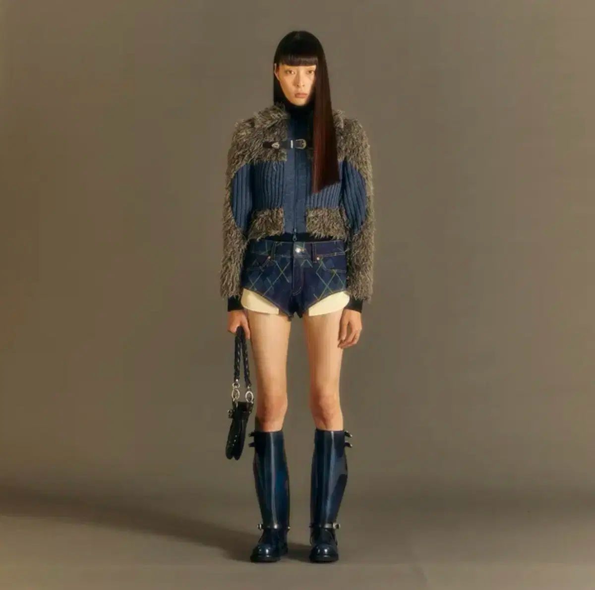 アンダースンベル オールヘアリー ニット ジップアップ