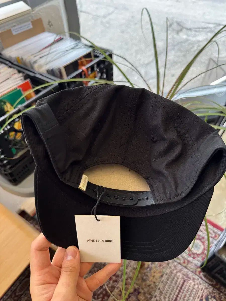 エメレオンドレ ユニスフィア ハット ジェット ブラック ウール 帽子 ベースボールキャップ AIME LEON DORE
