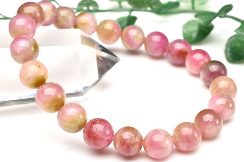 1点物 高品質 マルチ ウォーターメロントルマリン 8.5mm ブレスレット パワーストーン 天然石 _U7978