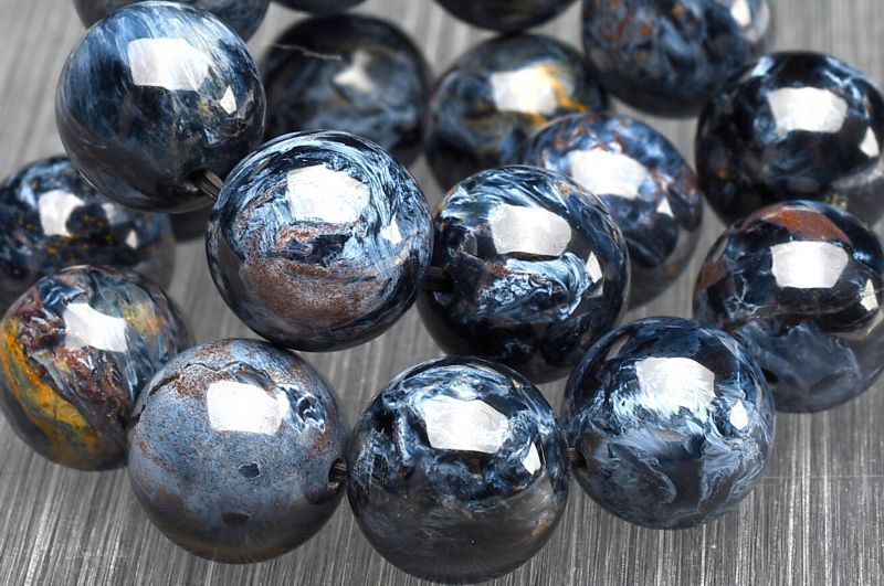 １点物 AAA 美しいシャトヤンシー ブルーピーターサイト 11-11.5 mm ブレスレット パワーストーン 天然石 _U 7982