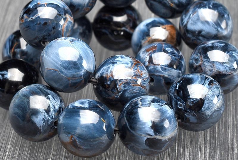 １点物 AAA 美しいシャトヤンシー ブルーピーターサイト 11.5-12 mm ブレスレット パワーストーン 天然石 _U 7983