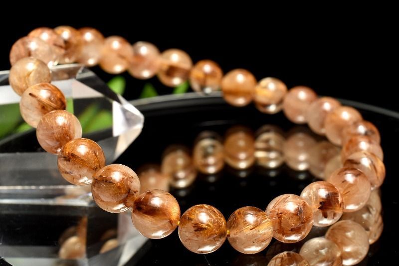 どぅっりどぅりのタイガールチルたん！ドゥリ！ 1点物】虎色の密集針 タイガータイチンルチルクォーツ 6.5mm