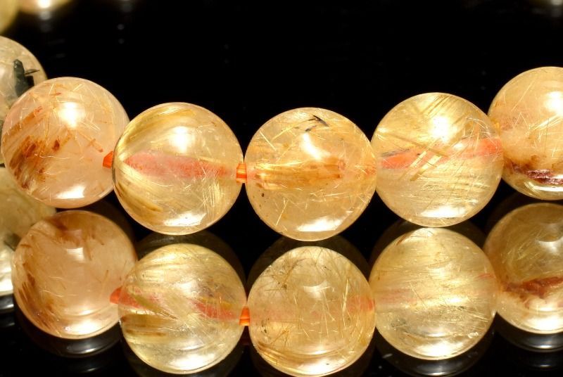 1点物】母岩入り！ ヘマタイトインタイチンルチルクォーツ 8mm