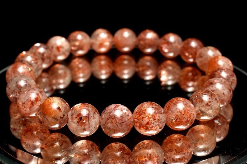 1点物 AA アルーシャ産 レピドクロサイトインフェルドスパー 8.5mm ブレスレット パワーストーン 天然石 _MC984