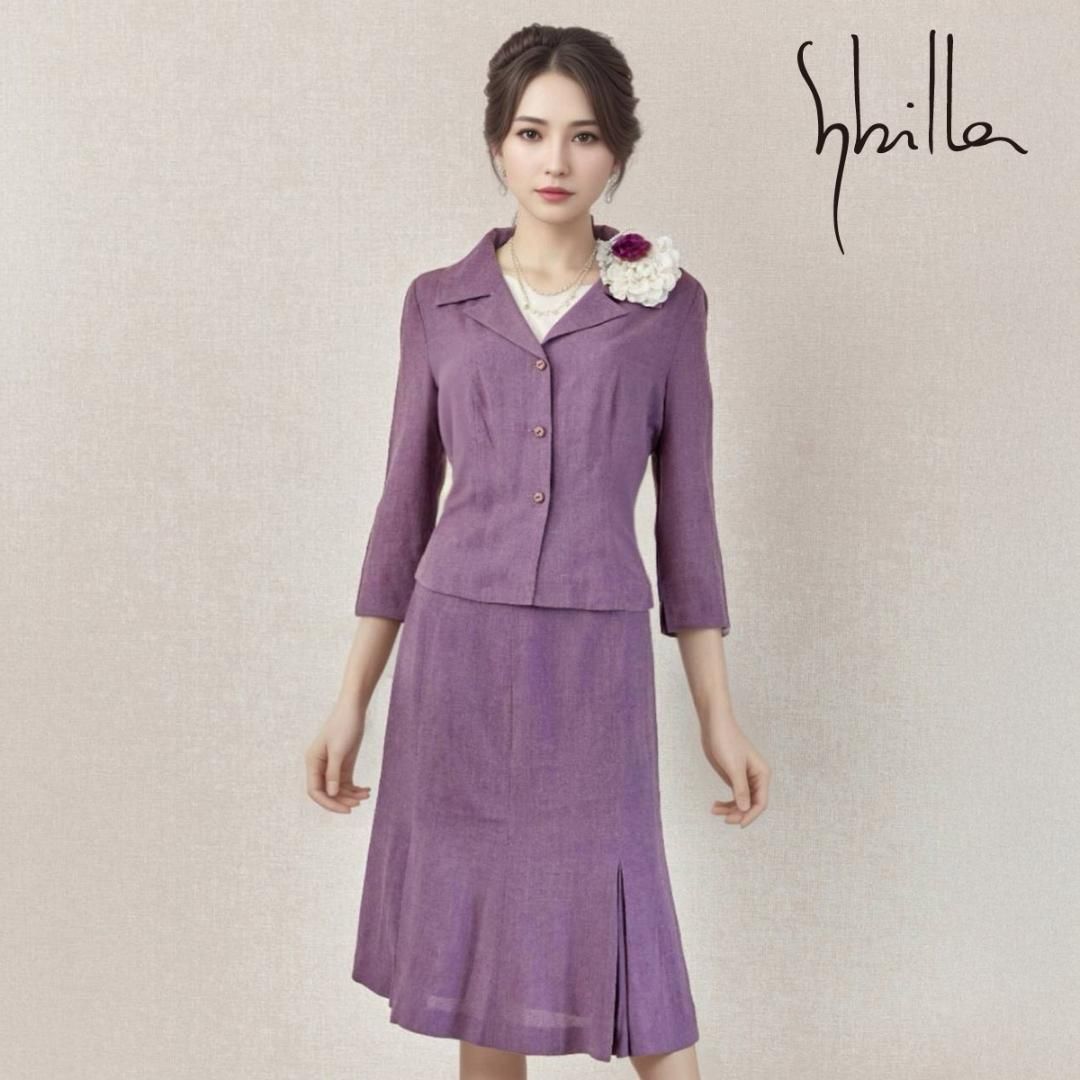 シビラ M 紫 セレモニー 麻混