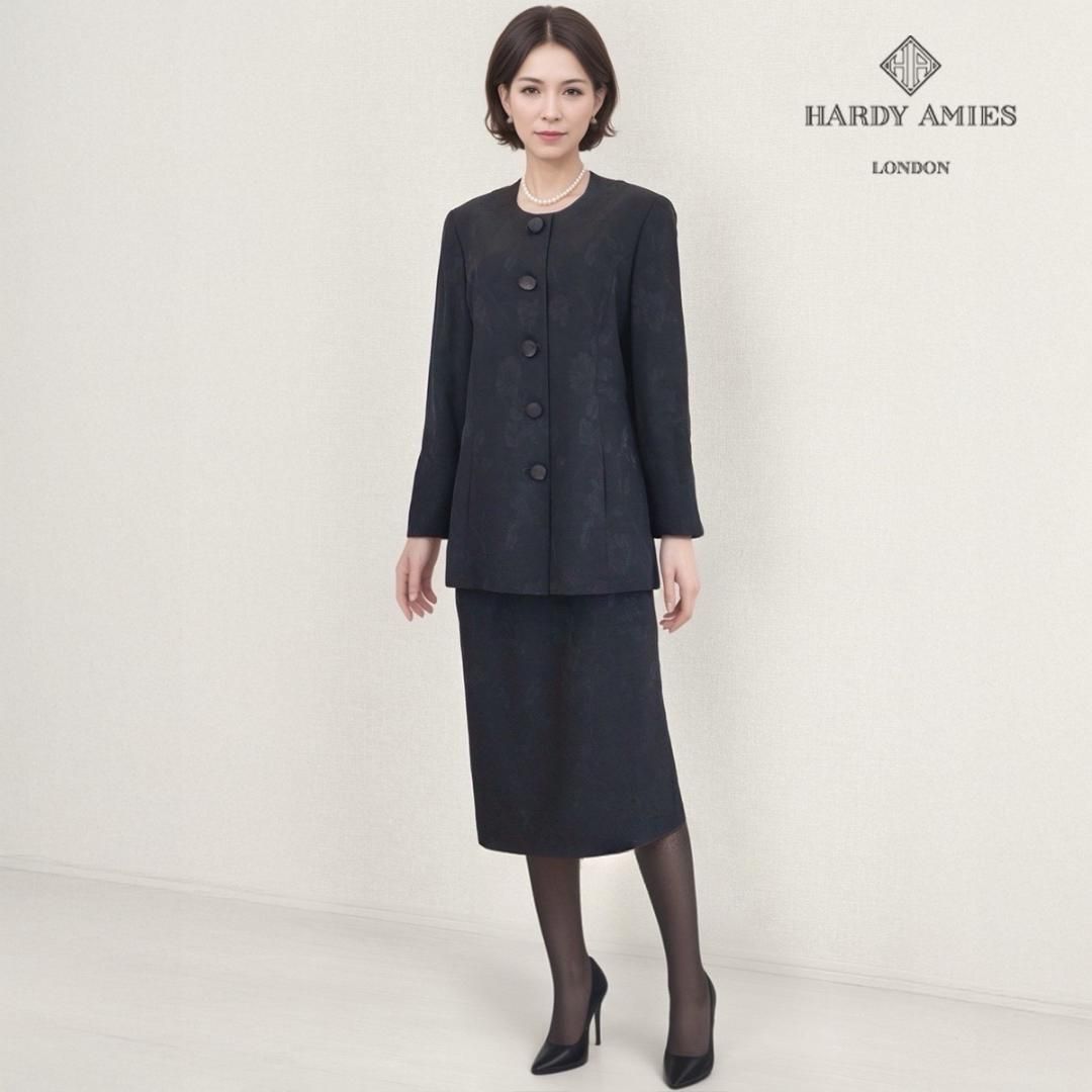 当日発送 ハーディエイミス 礼服 13号相当 シルク混 ボタンカバー
