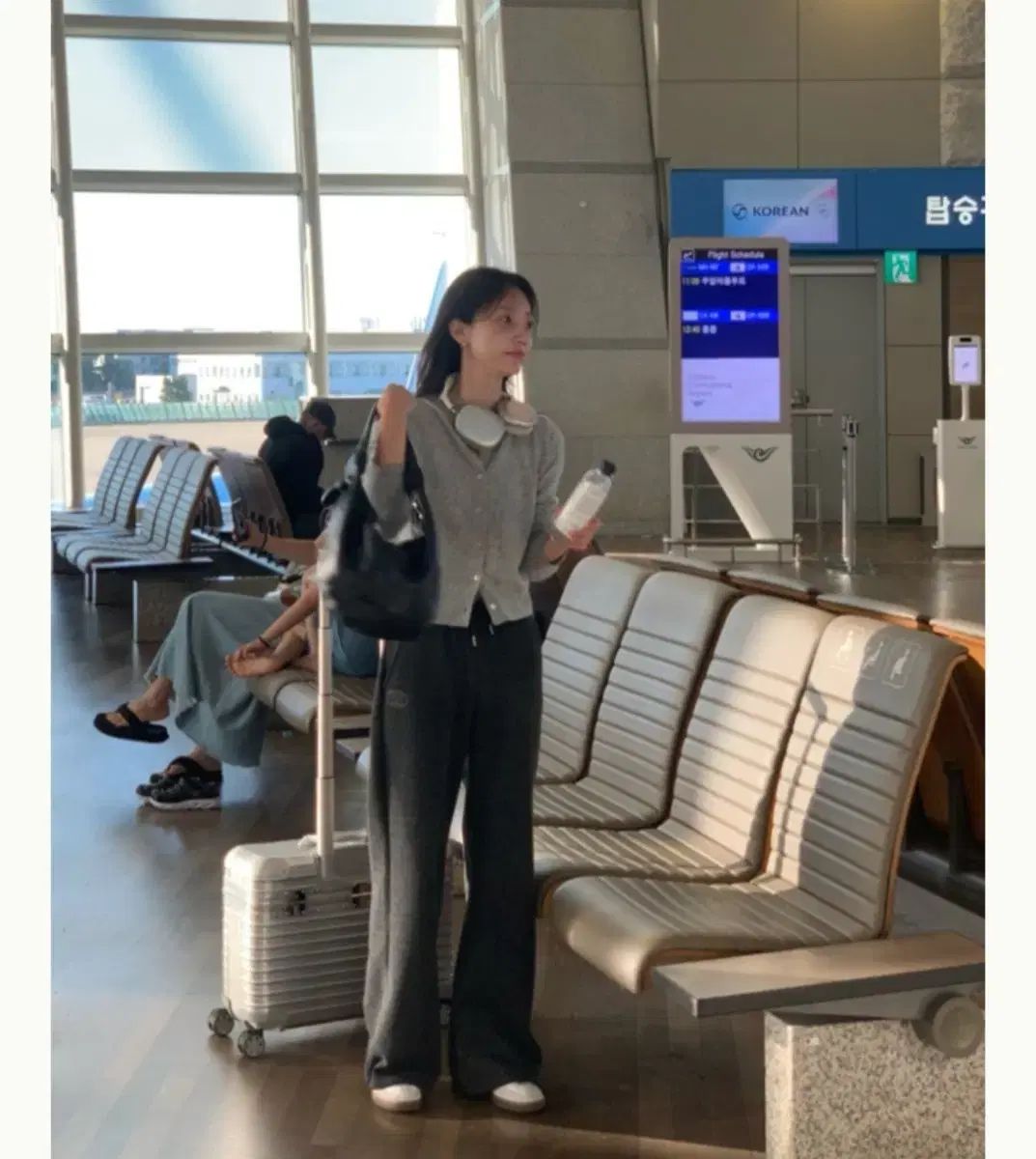 グレー ルーム ニット ライク パンツ シエ オル ユメル ラバー ム オ ミュウ タイム ザ ハンサム