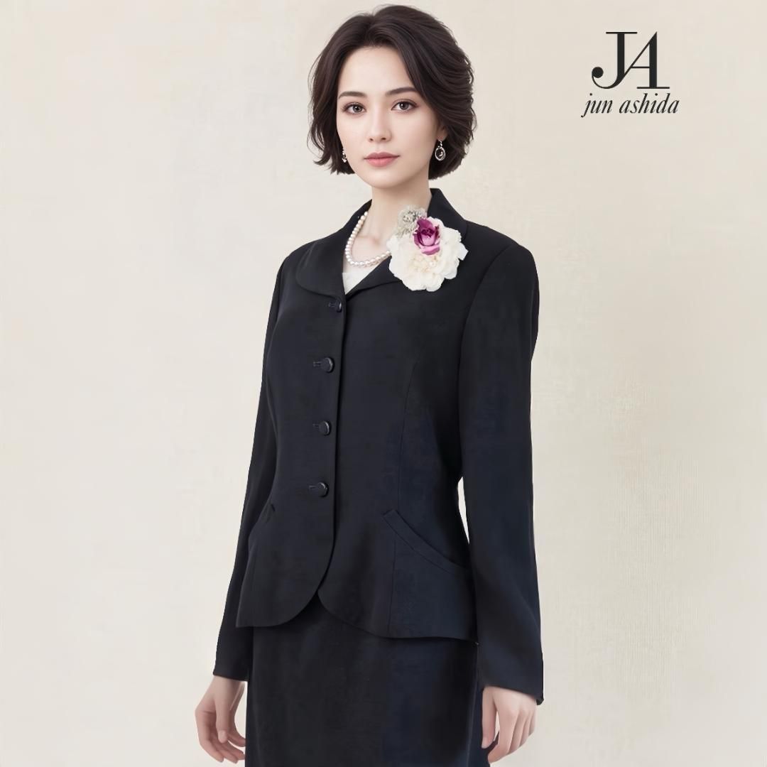 当日発送 ジュアシダ セレモニー 9号 ネイビー くるみボタン