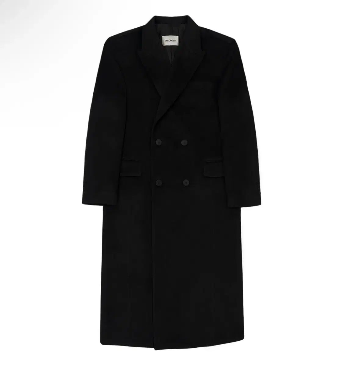 デコレソ テーラード ロングコート ブラック XL