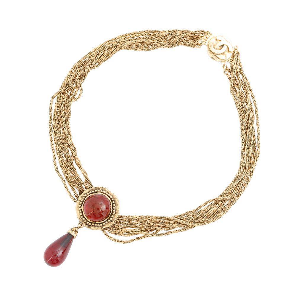 シャネル ネックレス ココマーク グリポア 3083 ヴィンテージ メタル CHANEL