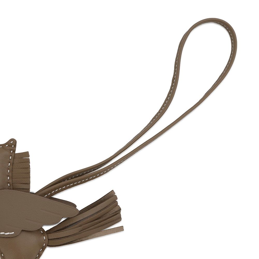  エルメス バッグチャーム ロデオPM ペガサス エトゥープ ラムスキン K刻印 その他 小物