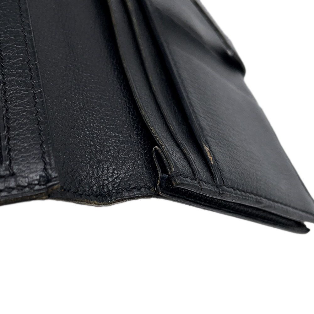  エルメス 長財布 ベアンスフレ ブラック シルバー金具 リザード L刻印 HERMES 財布 黒 長財布 小物