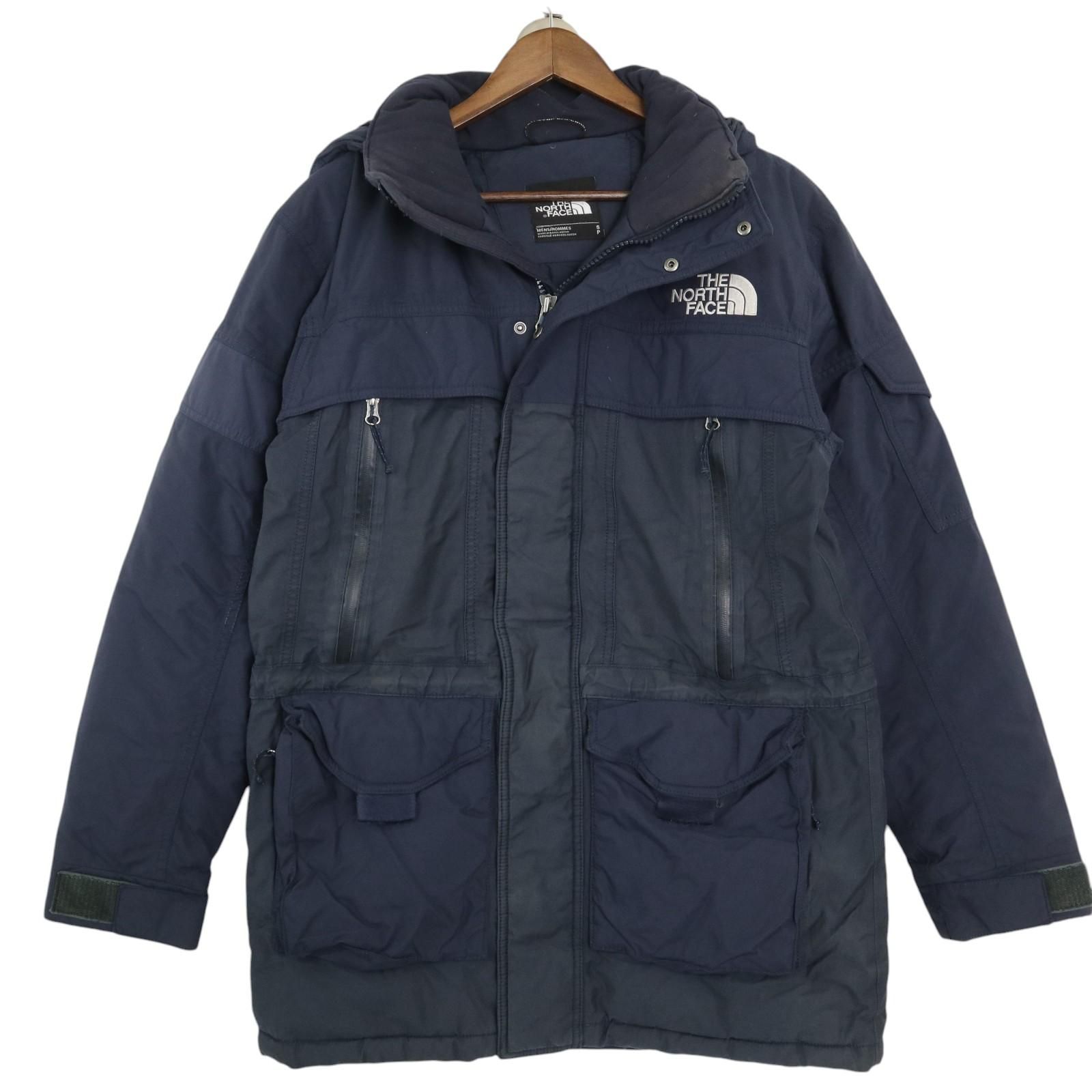 THE NORTH FACE ノースフェイス マクマードパーカーダウンジャケット アウトドア ネイビー メンズ S 古着 A3124