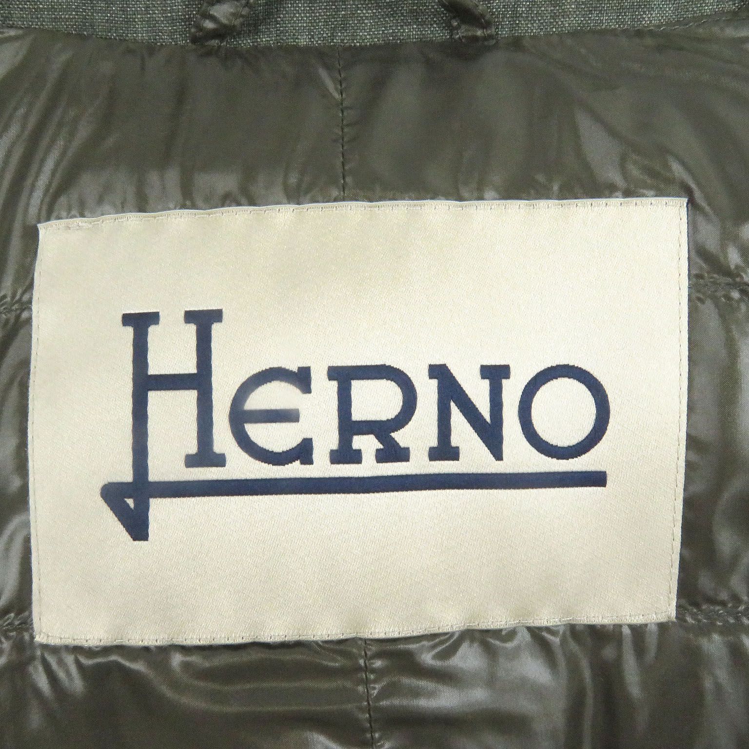 美品□Herno ヘルノ 2021年製 PI001469D リネン100％ ロゴボタン