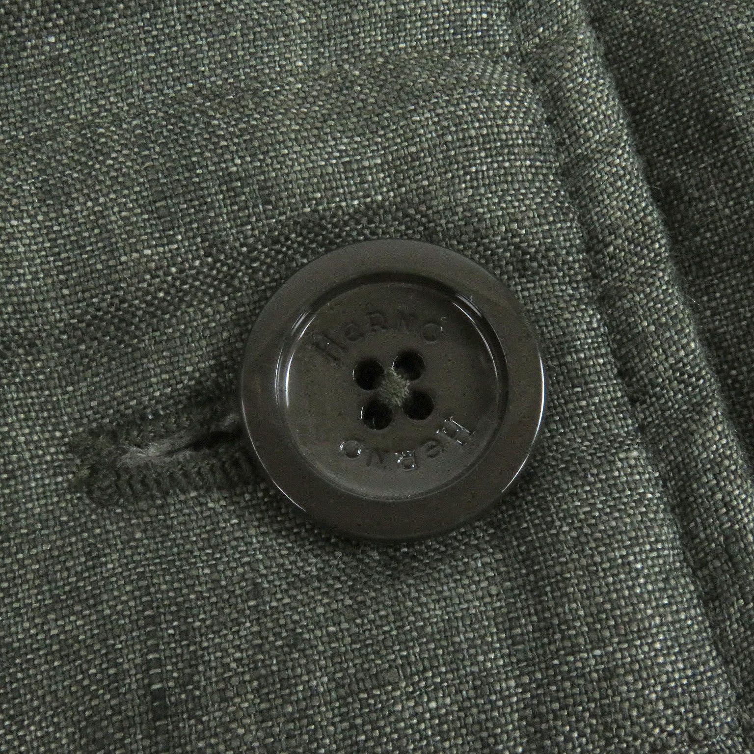 美品□Herno ヘルノ 2021年製 PI001469D リネン100％ ロゴボタン