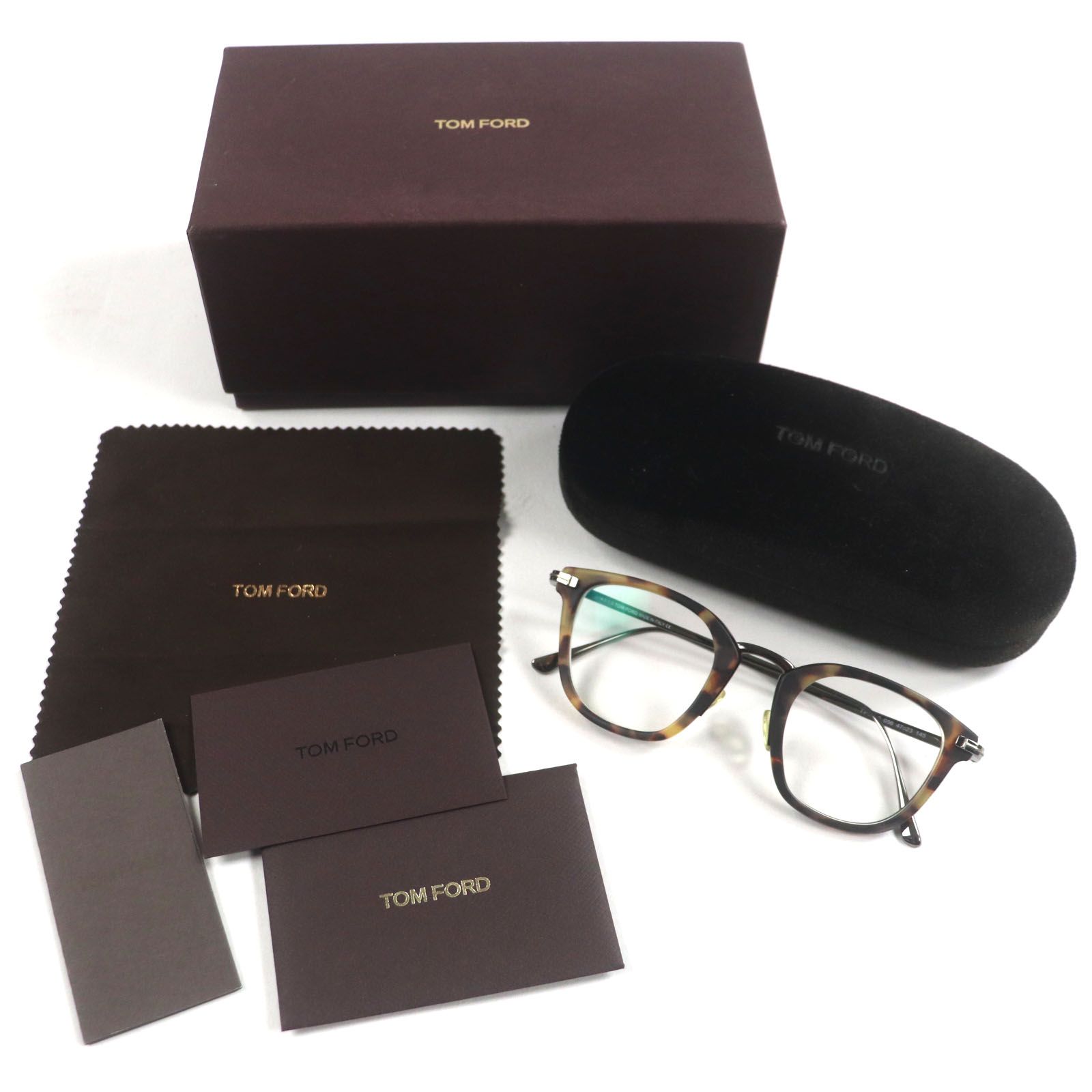 極美品▼TOM FORD トムフォード TF5496 056 マーブル柄 ウェリントン型 メガネ 眼鏡 アイウェア ブラウン 47□23 145 度入り 箱・ケース付き イタリア製 メンズ 極美品▽TOM FORD トムフォード TF5496 056 マーブル柄 ウェリントン型