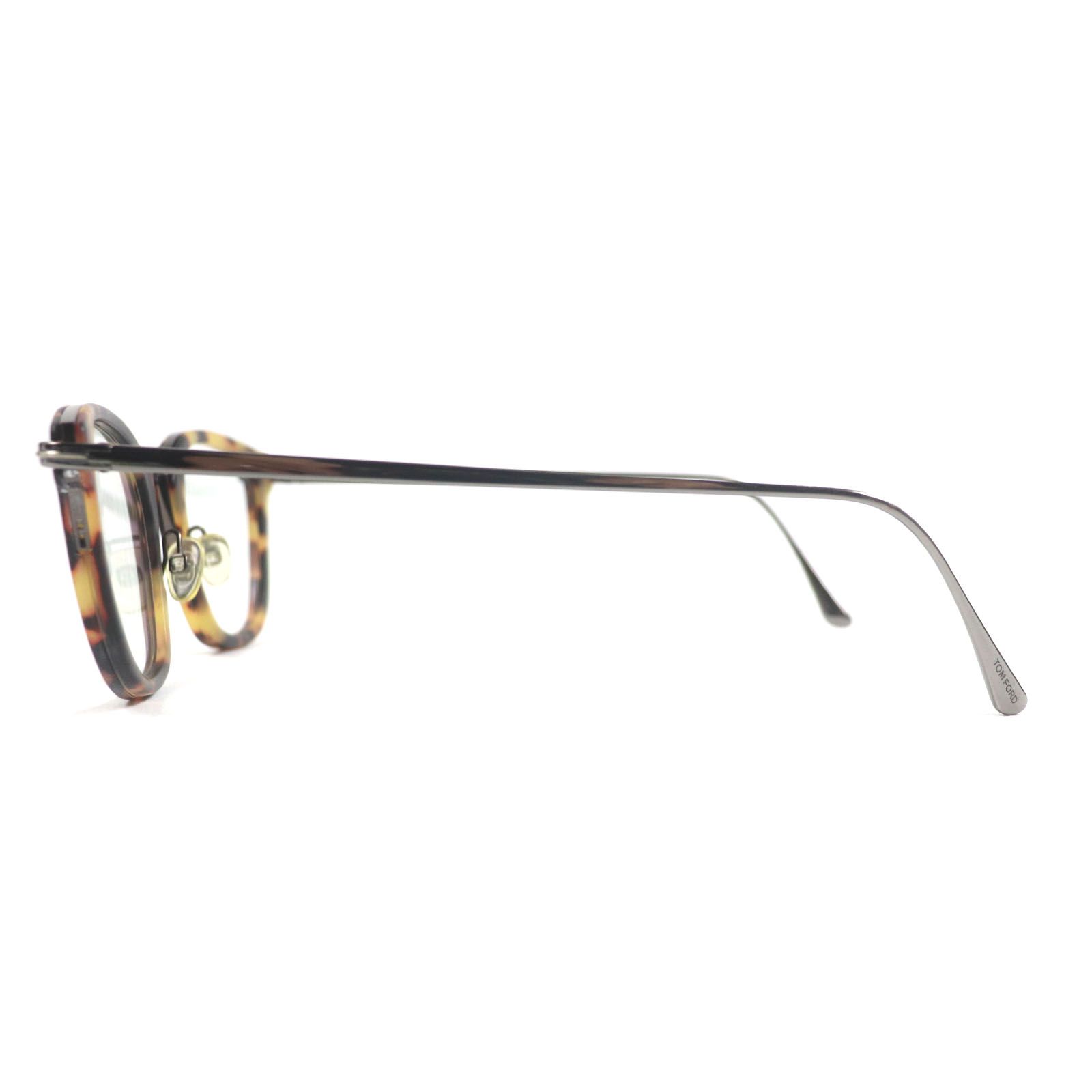 極美品▽TOM FORD トムフォード TF5496 056 マーブル柄 ウェリントン型