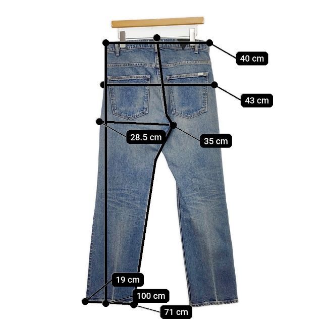  Oblada オブラダ 1980 BLUE ストレートデニム 26 定価27500円 ジーンズ デニムパンツ ブルー レディース 5 1103 G∞ その他 デニム ジーンズ