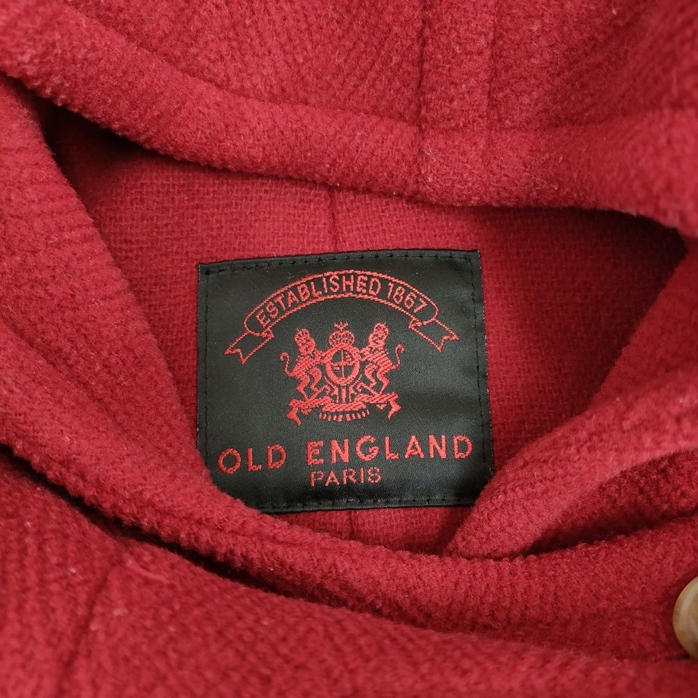 OLD ENGLAND ウール フード付き 英国製 ヘリンボーン ダッフルコート