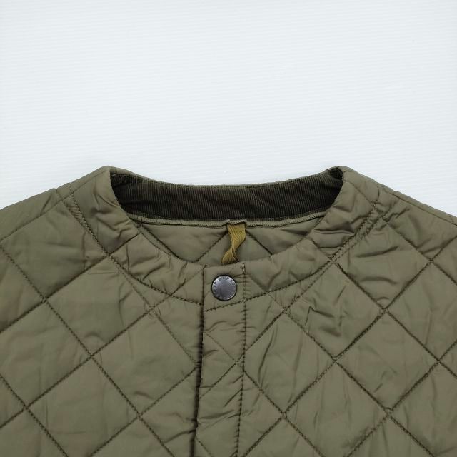 Barbour QUILTED NO COLLAR COAT 2002273 サイズ10 キルティング ノーカラー コート カーキ レディース バブアー【中古】5-1103T♪ Barbour QUILTED NO COLLAR COAT 2002273 サイズ10 キルティング ノー