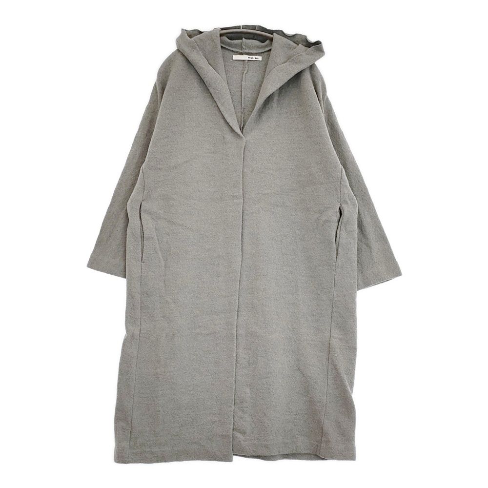 evam eva プレスウールフーデッドコート E183K063 定価42000円 サイズ1 コート グレー レディース エヴァムエヴァ 5-1103T