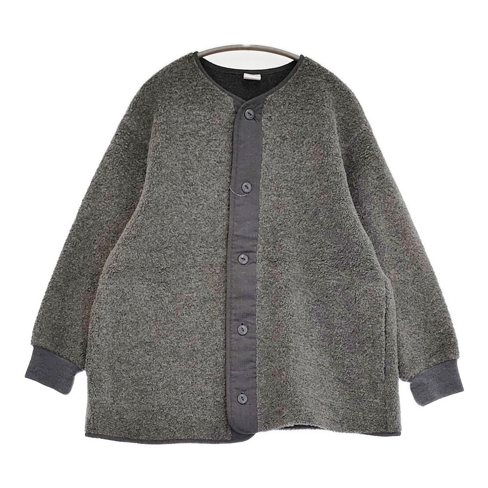 iki イキ ウールナイロンボアショートコート 定価30800円 3101CO004232 ノー コート グレー レディース 5-1103T