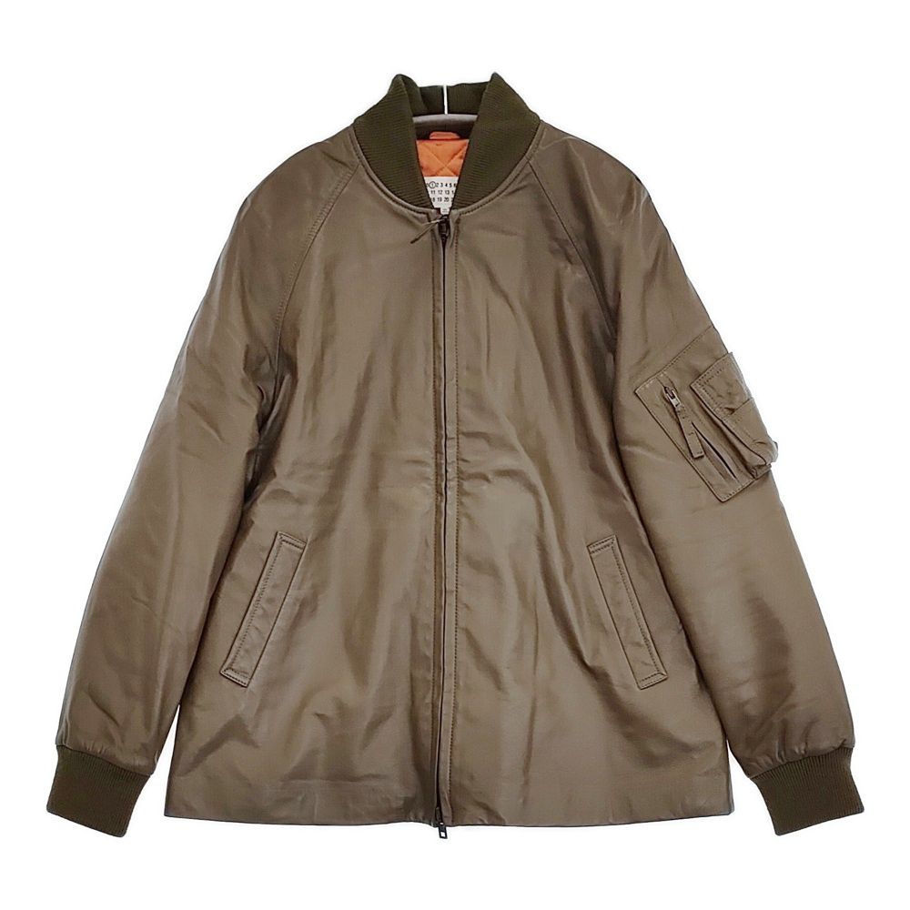 Maison Martin Margiela レザーブルゾン MA-1 羊革 s31am0177 サイズ38