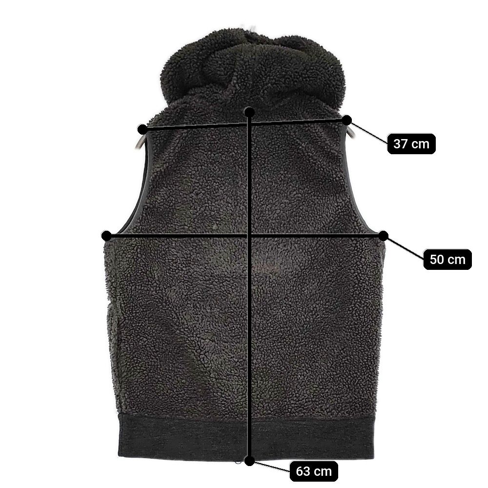 GYMPHLEX フード付きボアベスト サイズL 定価17380円 J-0855 PL ベスト