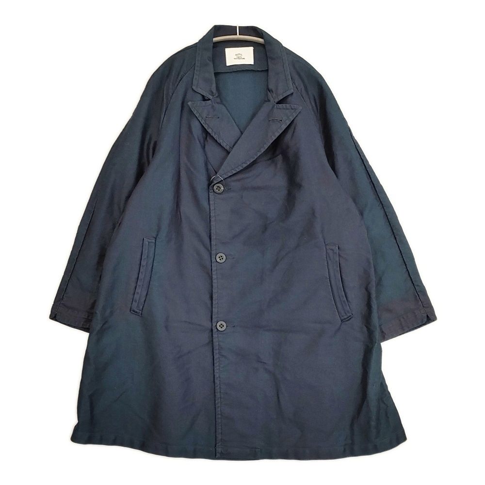 OUTIL オーバーサイズコート サイズ4 染め加工 トレンチコート ネイビー メンズ ウティ 5-1103T