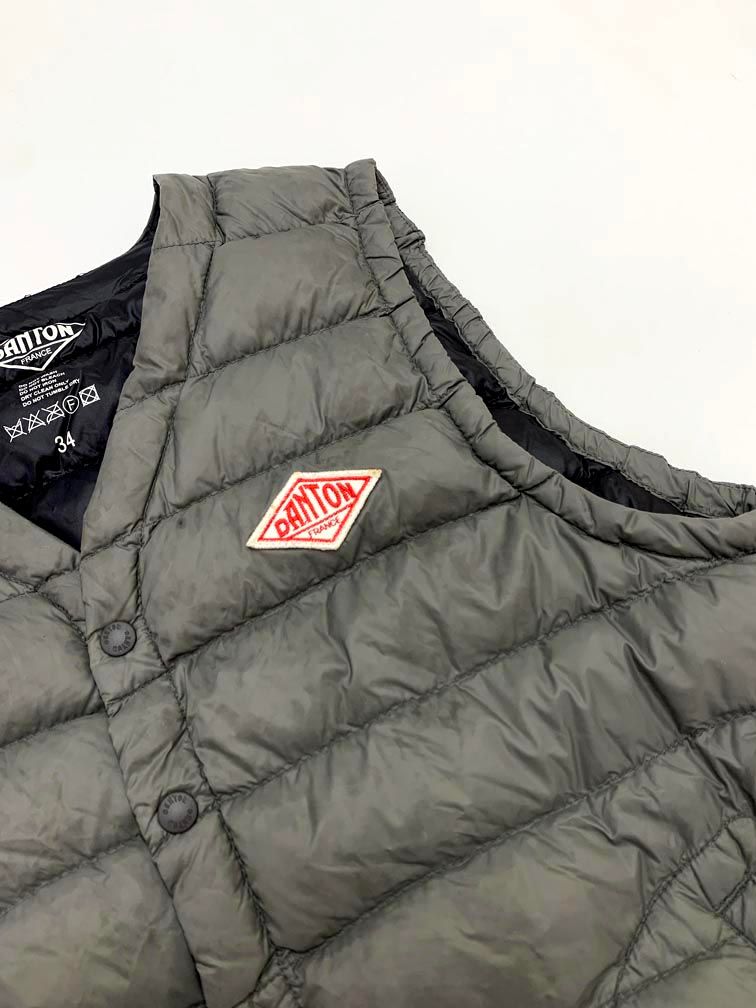 ダントンDANTON インナーダウンベスト　グレー　サイズ36 Vネック ダントンDANTON インナーダウンベスト グレー サイズ36 Vネック
