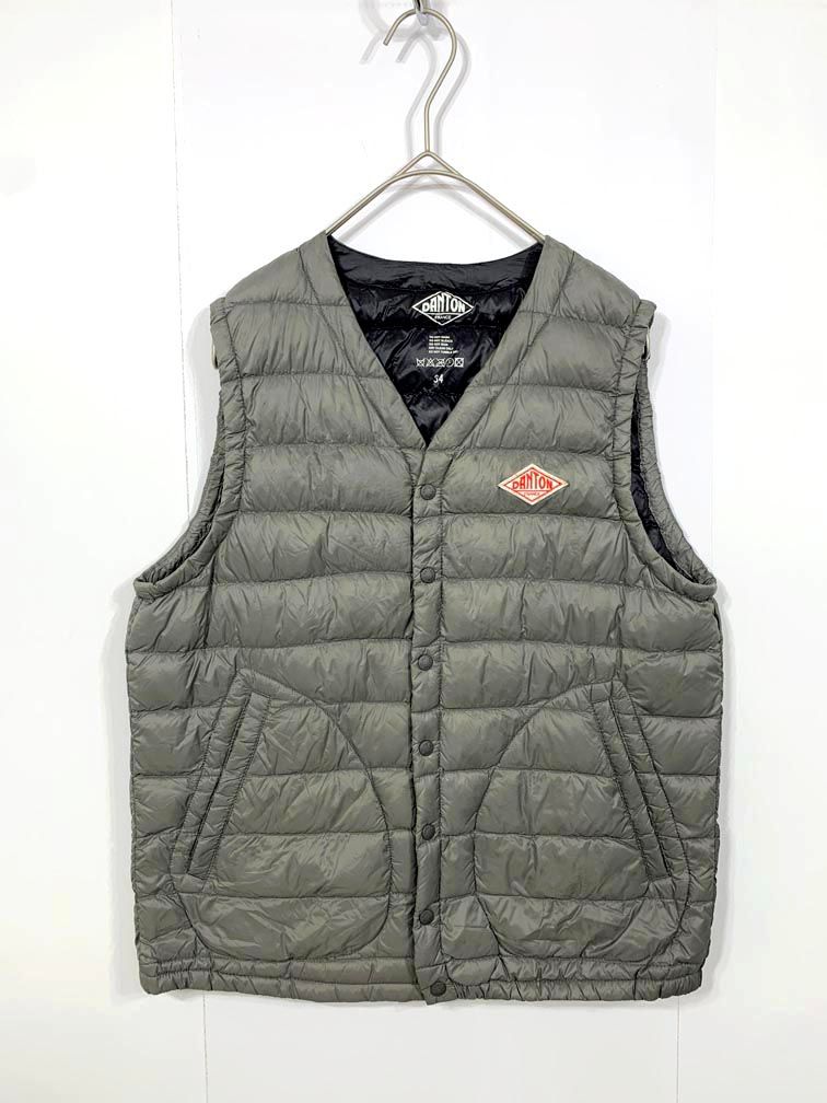 DANTON ダントン JD-8630 Vネックインナーダウン ベスト size34/グレー