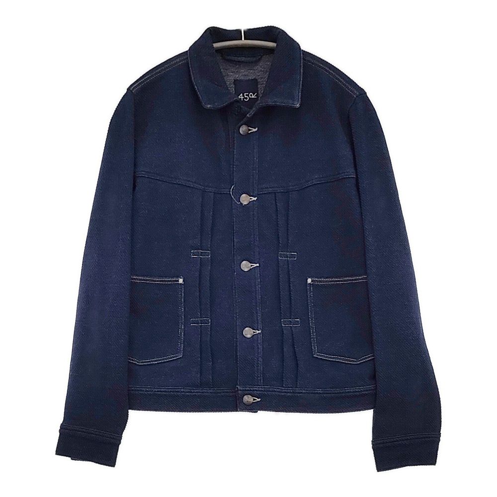 45 R rpm ニットデニムのGジャン インディゴ 定価57200円 ジャケット ブルー レディース フォーティーファイブアールピーエム 5-1103 M