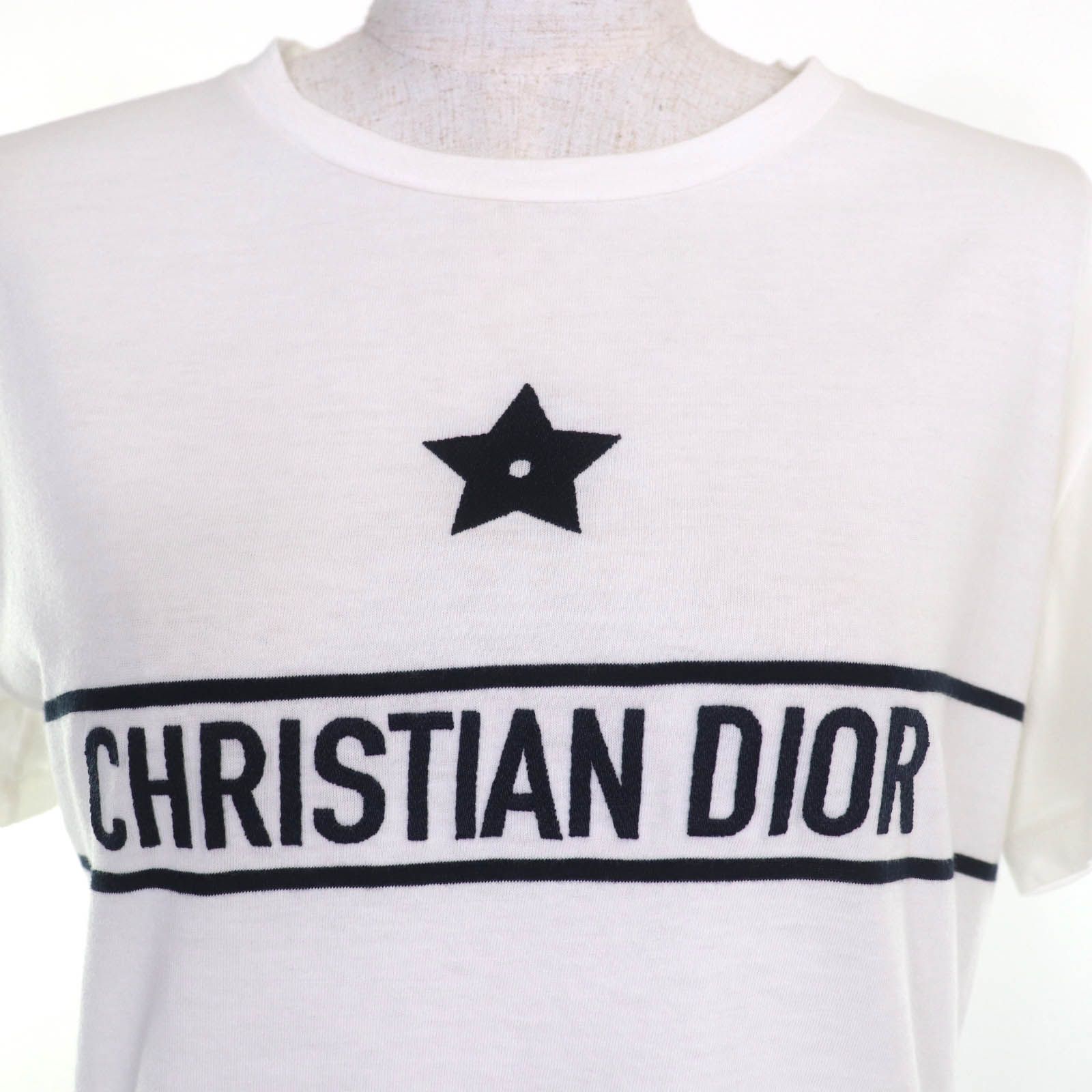 CHRISTIAN DIOR 半袖Tシャツ M ホワイト　コットン　ディオール 直営店買付ディオール 半袖 Tシャツ コットンジャージー (Dior/Tシャツ