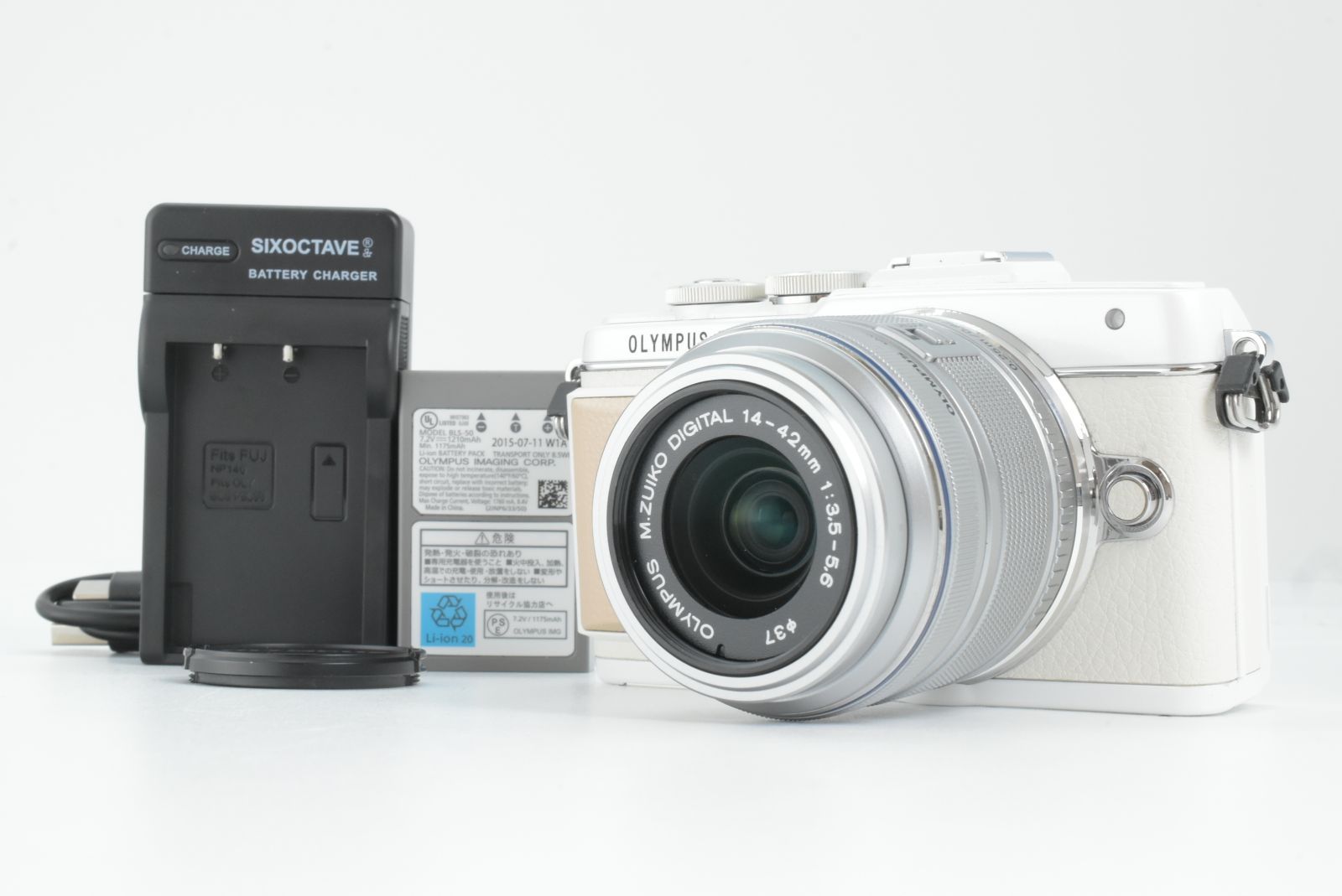 シャッターカウント 2968回 Olympus PEN Lite E-PL7 White w 14-42mm R II オリンパス ミラーレス一眼レフカメラ EF-TN-JP1646