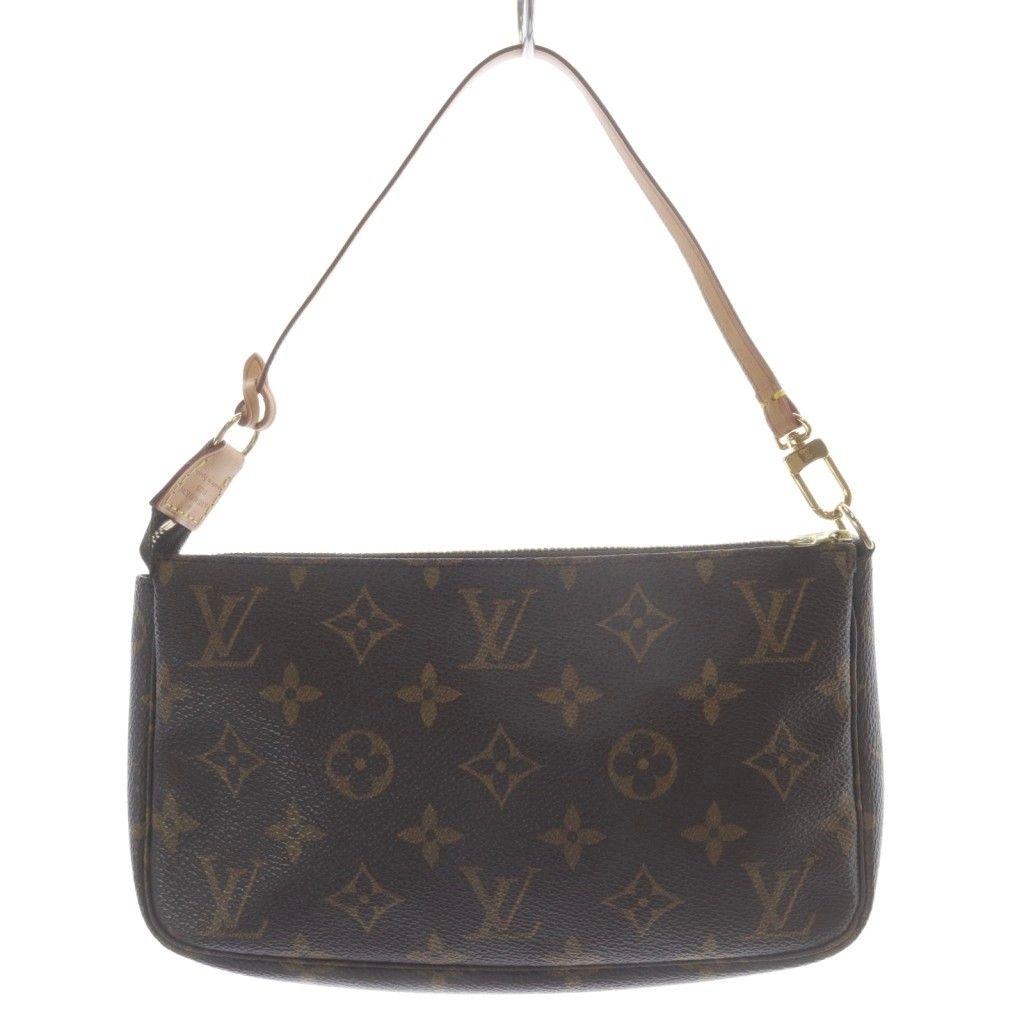 ルイヴィトン LOUIS VUITTON モノグラム ポシェット アクセソワール ハンドバッグ ワンハンドル ブラウン M51980 YO5 OH