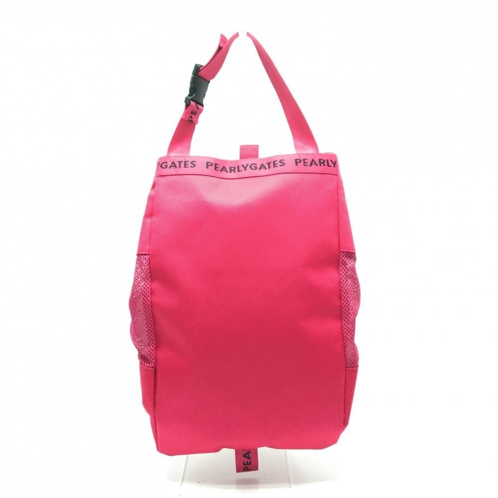 美品】パーリーゲイツ シューズケース ピンク サイドメッシュゴルフ