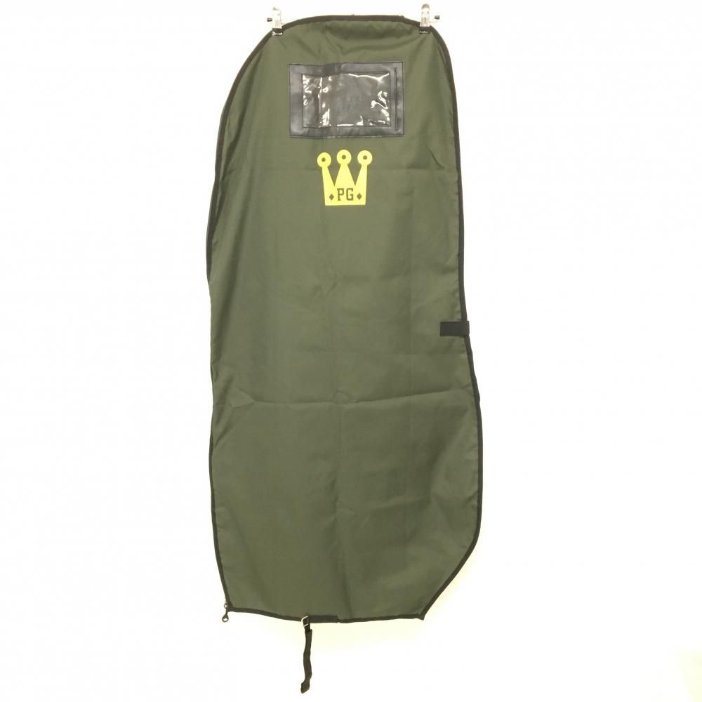 パーリーゲイツ トラベルカバー カーキ×イエロー ロゴプリントゴルフ