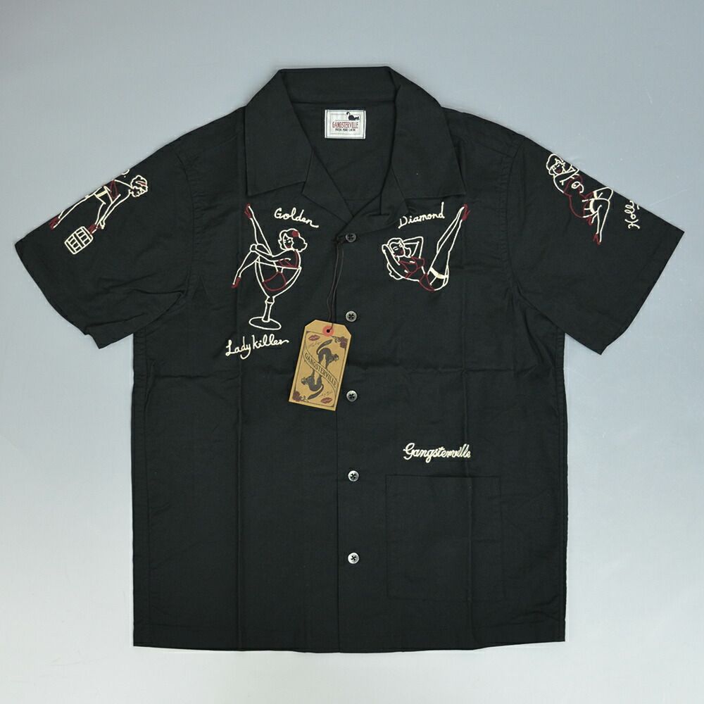 グラッドハンド ギャングスタービル 定価 21 780円 LADY KILLER シャツ GSV-18-SS-19 M ブラック fz 1053