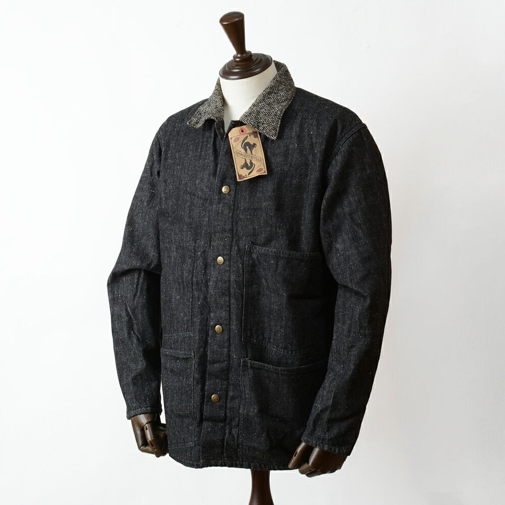 グラッドハンド 定価 42 800円 デニムカバーオール GSV-20-AW-07 L ブラック GLAD HAND fz1055