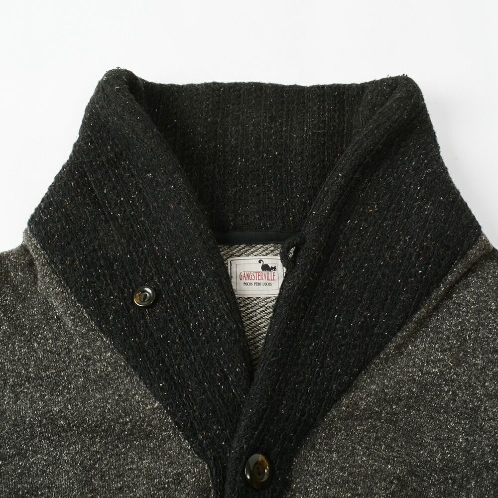 グラッドハンド ギャングスタービル ショールカラーカーディガン GSV